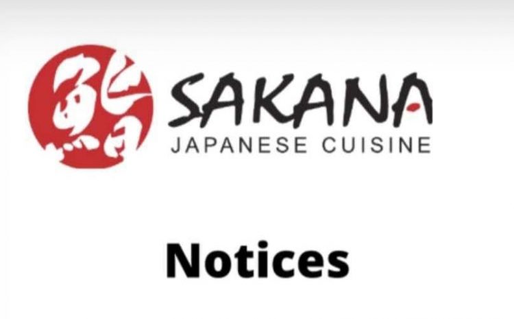 Sakana Notices